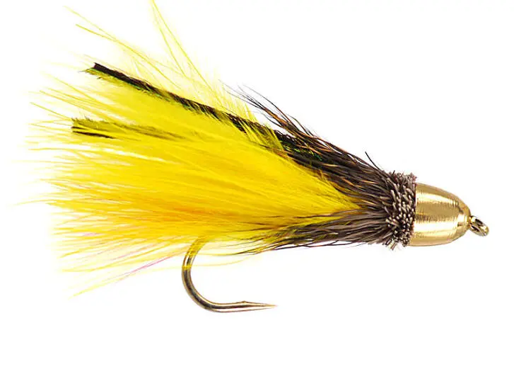 Yellow Muddler Marabou Conehead