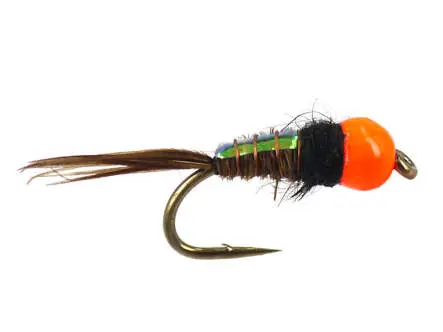 TG Tinsel Pheasant Hot Orange Nymph 14