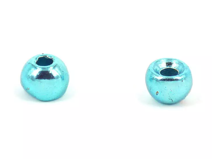 Tungsten Kopfperlen - METALLIC LIGHT BLUE - 10 Stk.