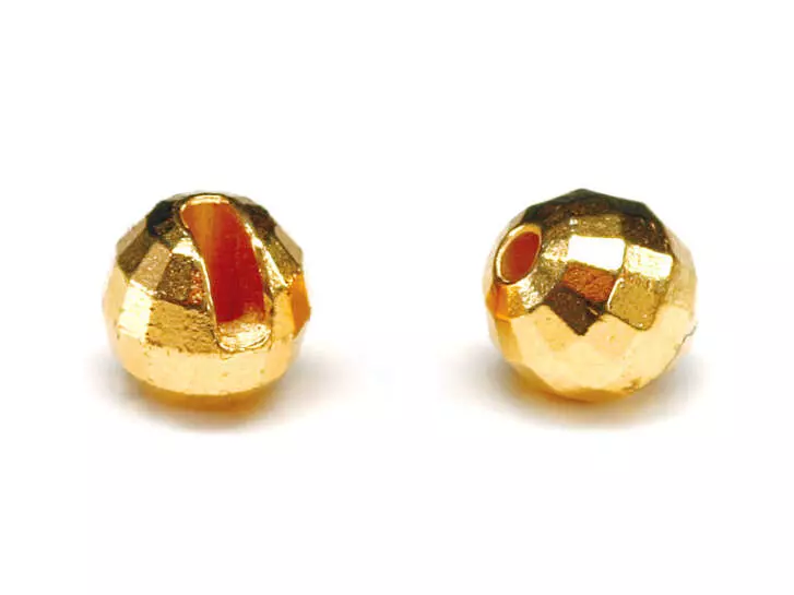 Tungsten Kopfperlen facette - GOLD - 10 Stk.