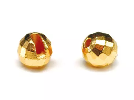 Tungsten Kopfperlen facette - GOLD - 10 Stk.
