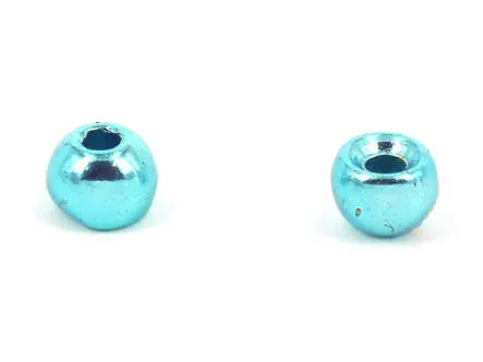 Tungsten Kopfperlen - METALLIC LIGHT BLUE - 10 Stk. - 3,0 mm