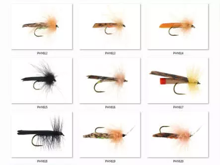 Set Trichoptera (Adult Sedge) - L - 9 Fliegen