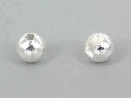 Tungsten Kopfperlen geschlitzt - SILBER - 10 Stk. - 3,5 mm