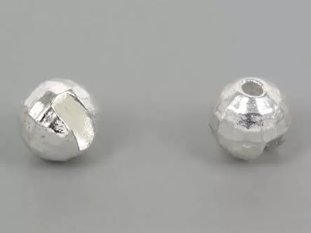 Tungsten Kopfperlen facette - SILBER - 10 Stk.