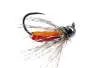 FC Hackled Jig Orange Red BL TG 12