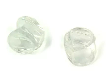 CLEAR FISH HEADS WITH 3D EYES hotfly - 10 pc.