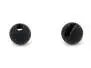 Tungsten Kopfperlen geschlitzt - MATT BLACK - 10 Stk. - 3,5 mm