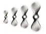 Propeller spinfly TURBOPROP hotfly - SILVER - 20 Stk.