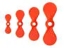 Propeller spinfly TURBOPROP hotfly - FLUO ORANGE - 10 Stk.