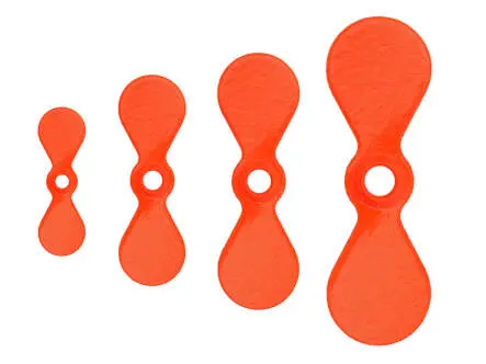 Propeller spinfly TURBOPROP hotfly - FLUO ORANGE - 10 Stk. - 10 x 4 mm