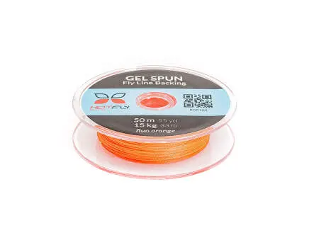 GEL SPUN BACKING hotfly - fluo orange - 15 kg / 33 lb - 50 m