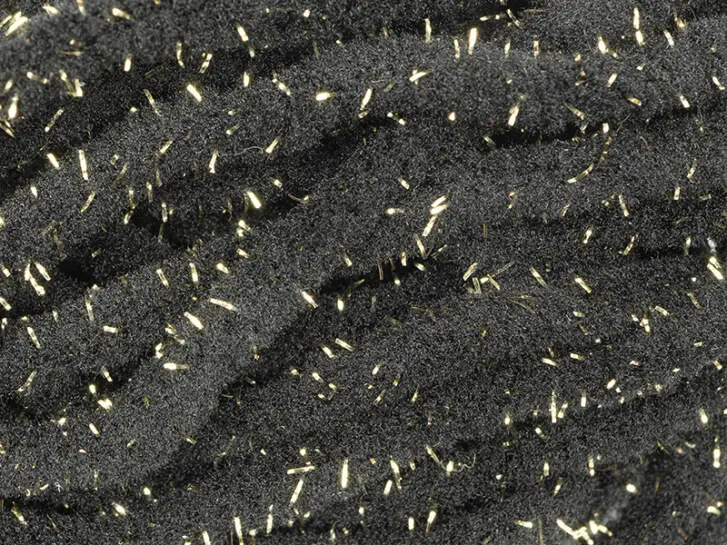 WORM CHENILLE PLUS GOLD hotfly - 3 mm - 200 cm - black
