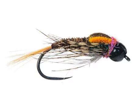 Natural Pheasant Tail Stonefly Nmph TG BL Orange