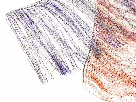 XXL PREDATOR BRUSH hotfly - silver black barred - 100 mm