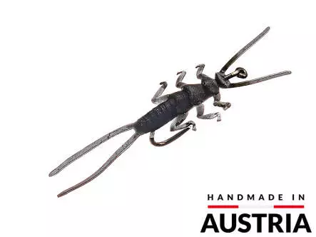 Steinfliegennymphe - schwarz - 40 mm