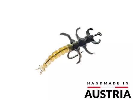 Köcherfliegenlarve - Rhyacophila - gelb - 24 mm