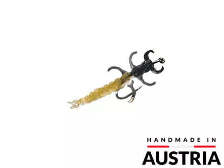 Köcherfliegenlarve - Rhyacophila - gelb - 20 mm