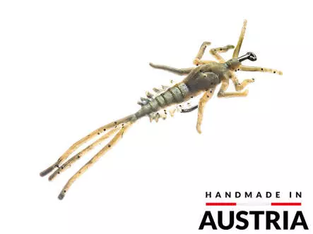 Eintagsfliegenlarve - frei schwimmend - tan - 35 mm