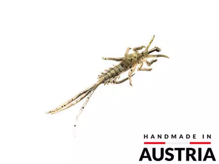 Eintagsfliegenlarve - frei schwimmend - tan - 30 mm