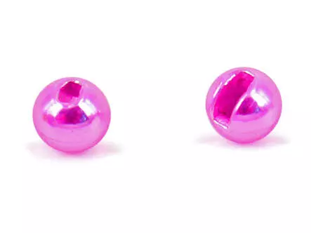 Tungsten Kopfperlen geschlitzt - METALLIC DARK PINK - 10...